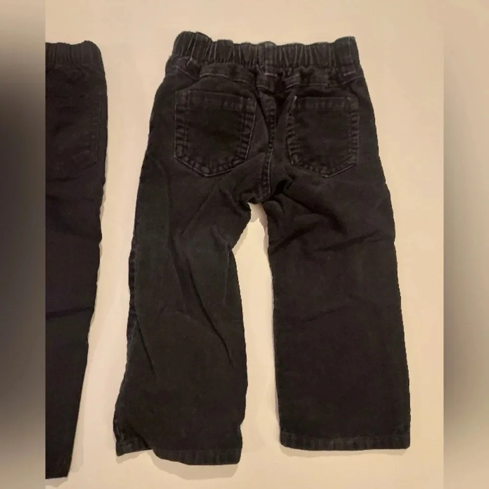 Lot of 2 (TWO) Toddler Boy Black Pants in Size 2T